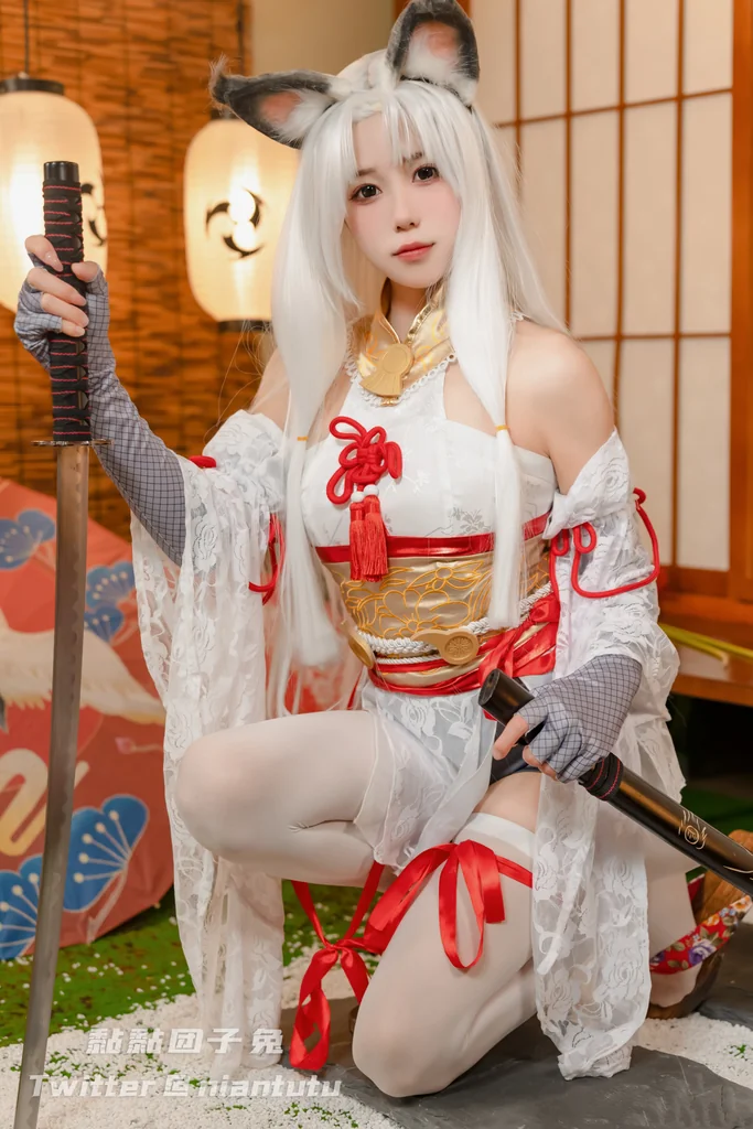 [Coser] 黏黏团子兔 - 白丝胡桃 preview 7