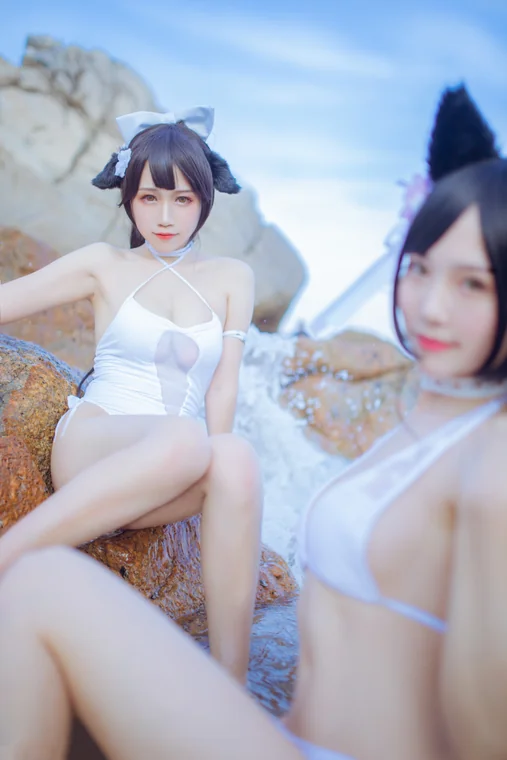 [Coser] 抖娘-利世 抖娘×不呆猫 獒犬海边泳装 preview 9