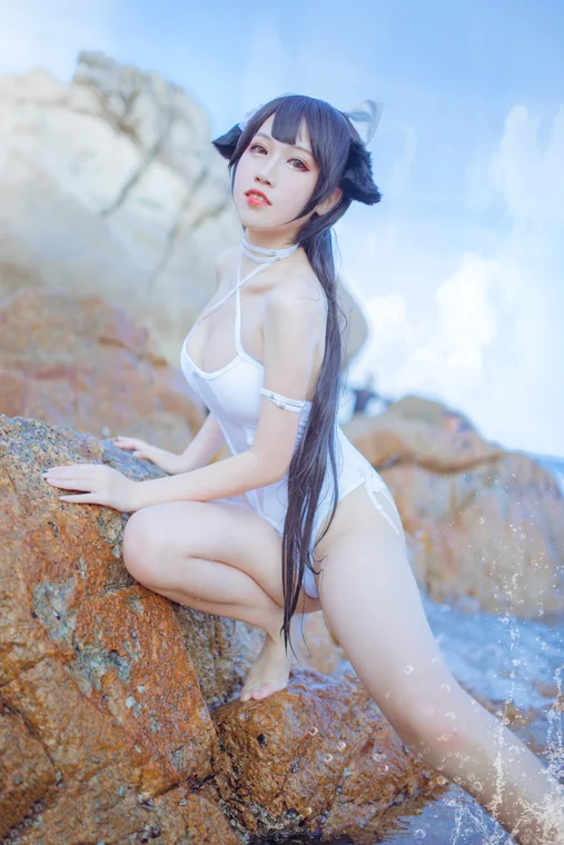 [Coser] 抖娘-利世 抖娘×不呆猫 獒犬海边泳装 preview 12