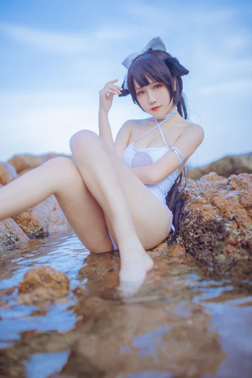 [Coser] 抖娘-利世 抖娘×不呆猫 獒犬海边泳装 preview 19