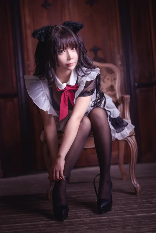 [Coser] 抱走莫子aa Vol.026 黑絲貓咪小女仆 preview 4