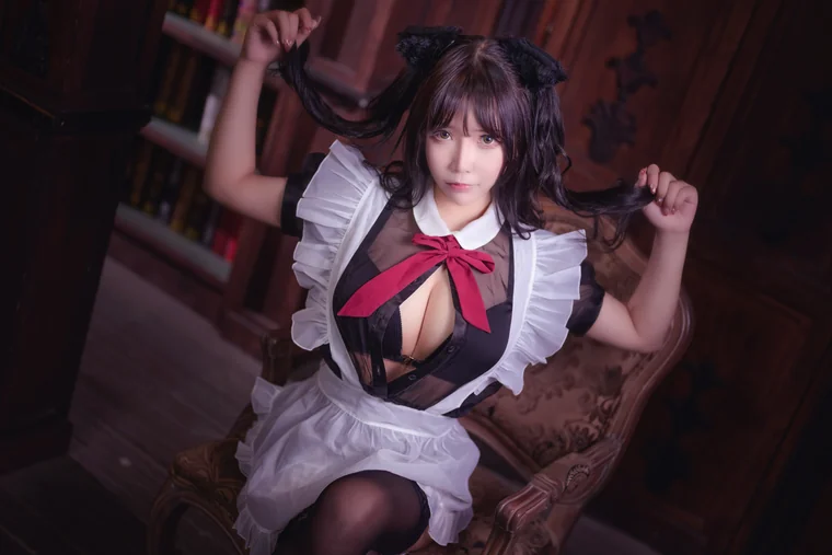 [Coser] 抱走莫子aa Vol.026 黑絲貓咪小女仆 preview 14
