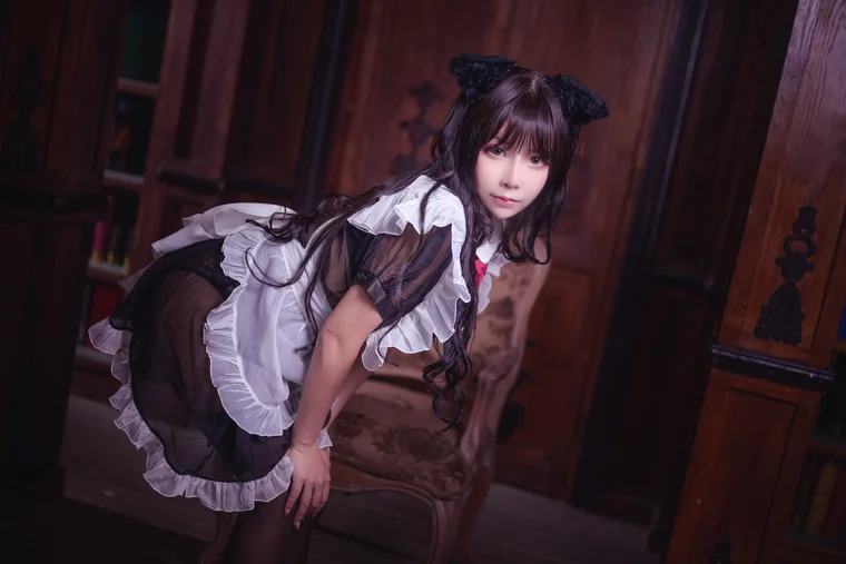 [Coser] 抱走莫子aa Vol.026 黑絲貓咪小女仆 preview 15
