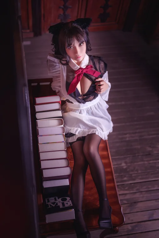 [Coser] 抱走莫子aa Vol.026 黑絲貓咪小女仆 preview 19