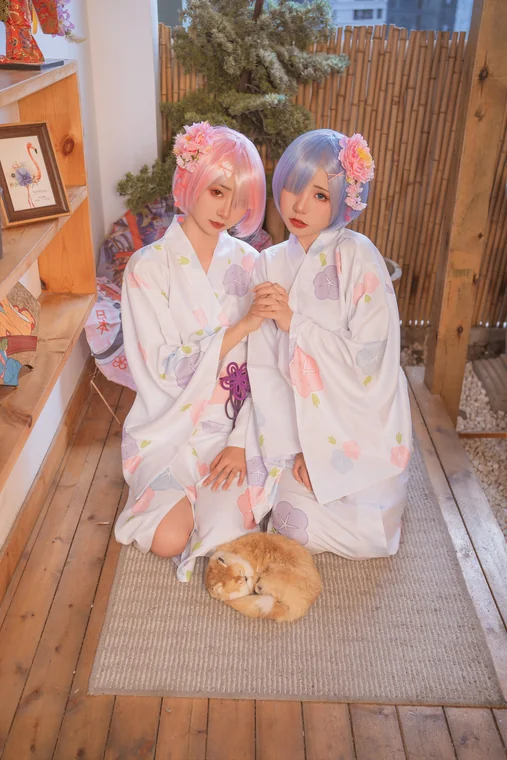 [Coser] Chinese 爆机少女喵小吉 - 双子：拉姆蕾姆 preview 17