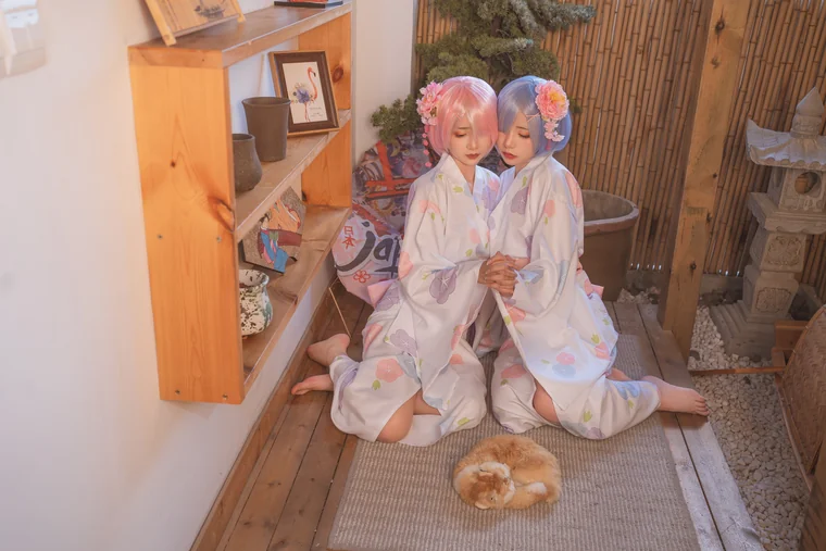 [Coser] Chinese 爆机少女喵小吉 - 双子：拉姆蕾姆 preview 19