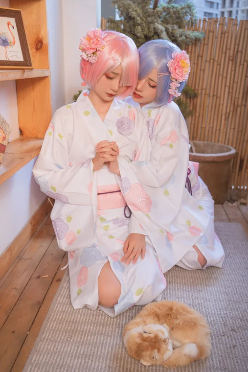 [Coser] Chinese 爆机少女喵小吉 - 双子：拉姆蕾姆 preview 21