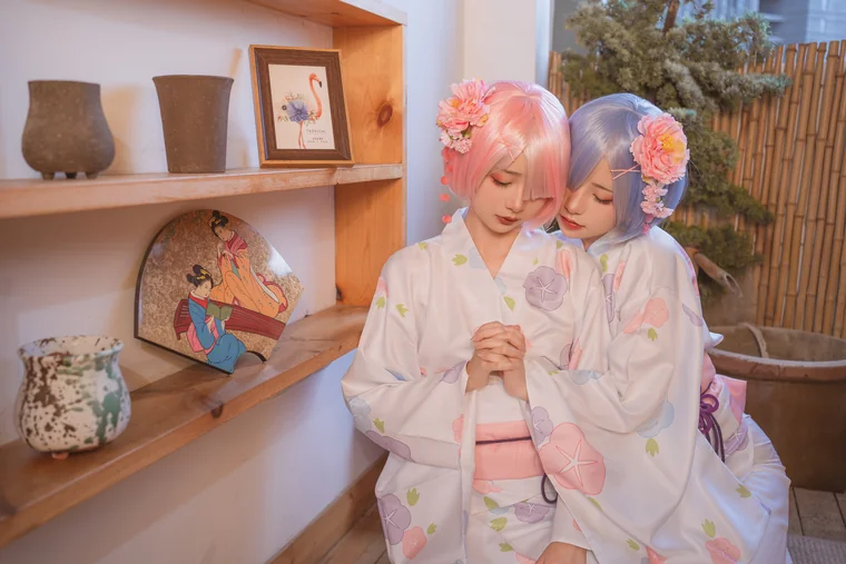 [Coser] Chinese 爆机少女喵小吉 - 双子：拉姆蕾姆 preview 22