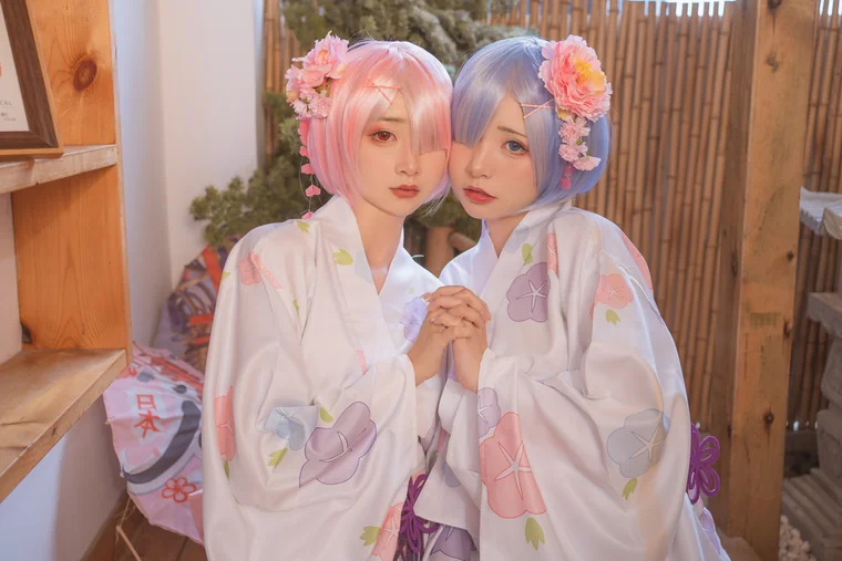 [Coser] Chinese 爆机少女喵小吉 - 双子：拉姆蕾姆 preview 24
