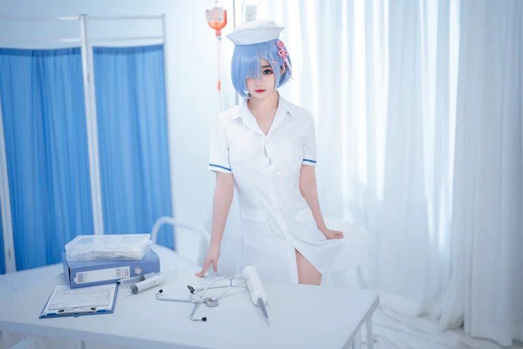 [Coser] Chinese 桜井宁宁 - 雷姆护士 preview 1