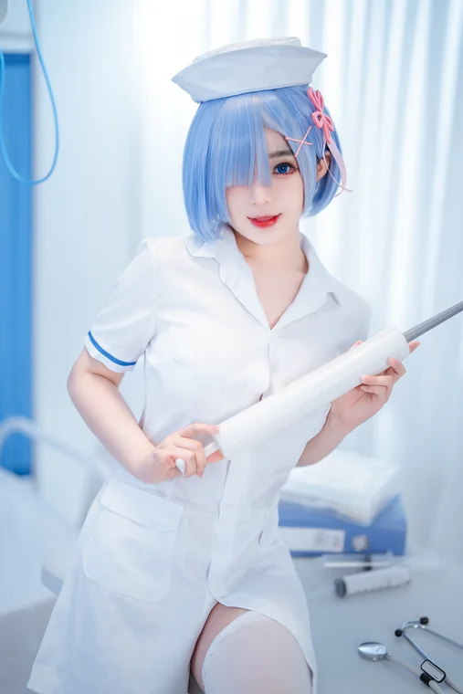 [Coser] Chinese 桜井宁宁 - 雷姆护士 preview 11
