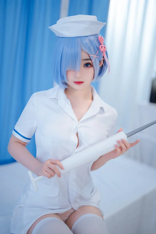 [Coser] Chinese 桜井宁宁 - 雷姆护士 preview 13