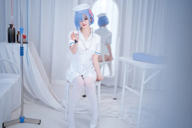 [Coser] Chinese 桜井宁宁 - 雷姆护士 preview 14