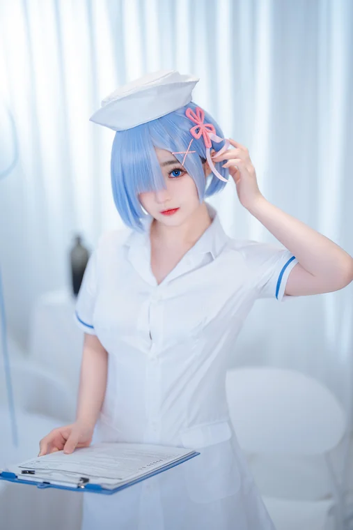 [Coser] Chinese 桜井宁宁 - 雷姆护士 preview 20