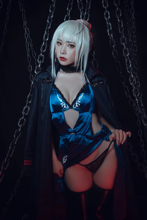 [Coser] Chinese 爆机少女喵小吉 - Fate stay night 黑呆 preview 7