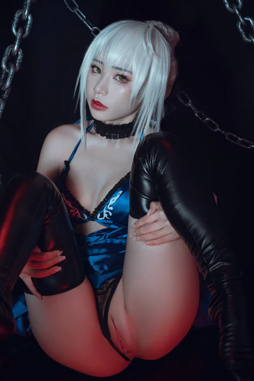 [Coser] Chinese 爆机少女喵小吉 - Fate stay night 黑呆 preview 17