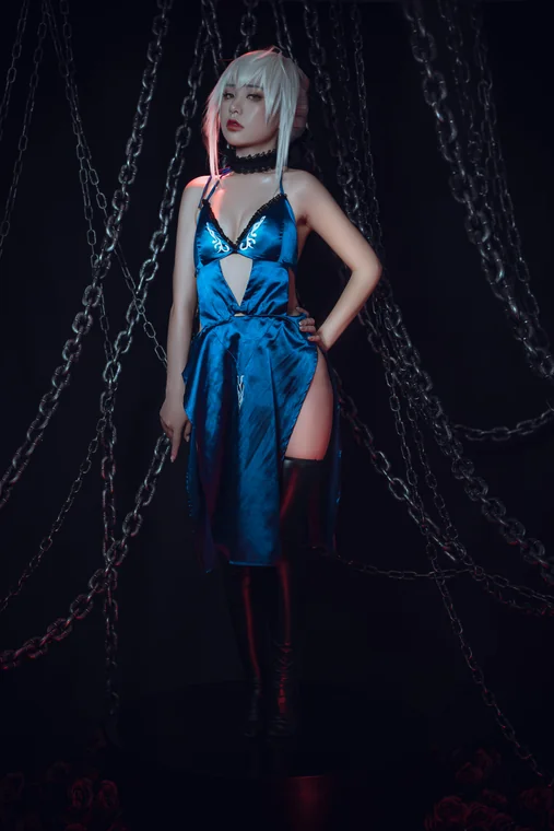 [Coser] Chinese 爆机少女喵小吉 - Fate stay night 黑呆 preview 20