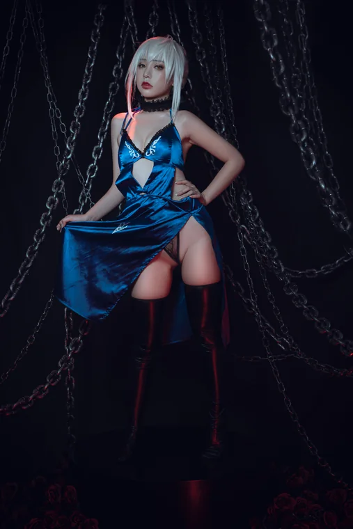 [Coser] Chinese 爆机少女喵小吉 - Fate stay night 黑呆 preview 21