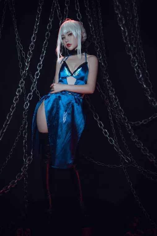 [Coser] Chinese 爆机少女喵小吉 - Fate stay night 黑呆 preview 22