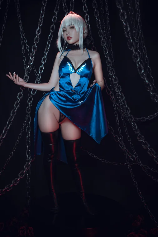 [Coser] Chinese 爆机少女喵小吉 - Fate stay night 黑呆 preview 23