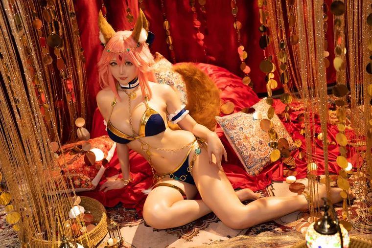 [Coser] Chinese 星之迟迟 - FGO玉藻前舞娘 preview 3