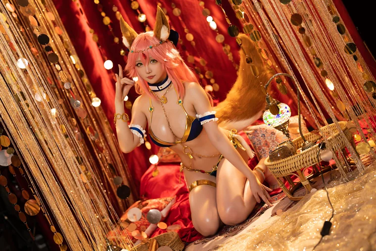 [Coser] Chinese 星之迟迟 - FGO玉藻前舞娘 preview 16