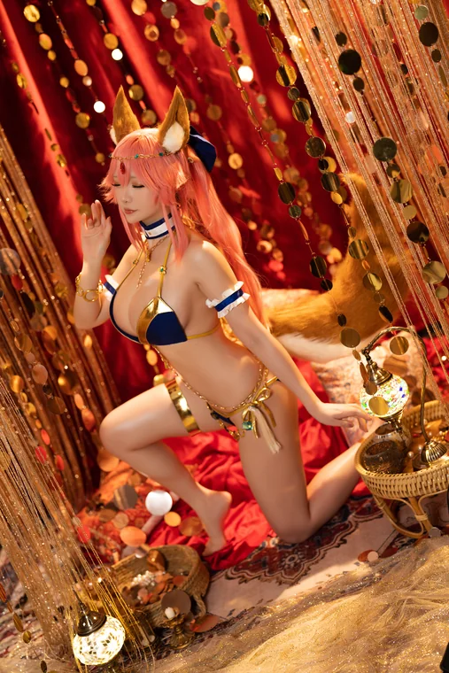 [Coser] Chinese 星之迟迟 - FGO玉藻前舞娘 preview 18