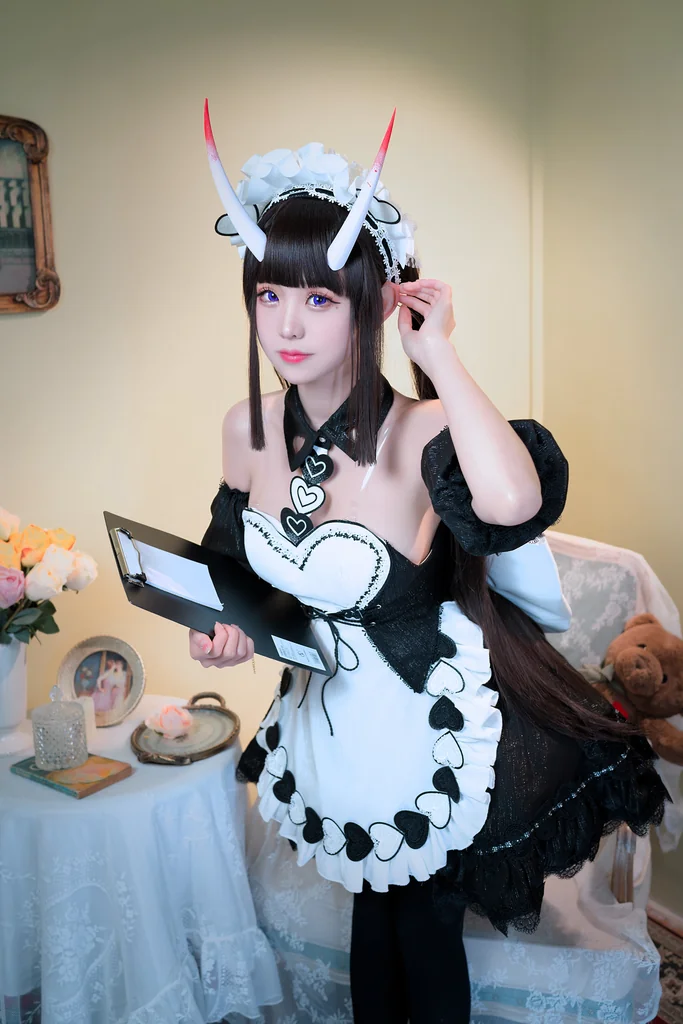 [Coser] Chinese miko酱 - 碧蓝航线 能代女仆 preview 2