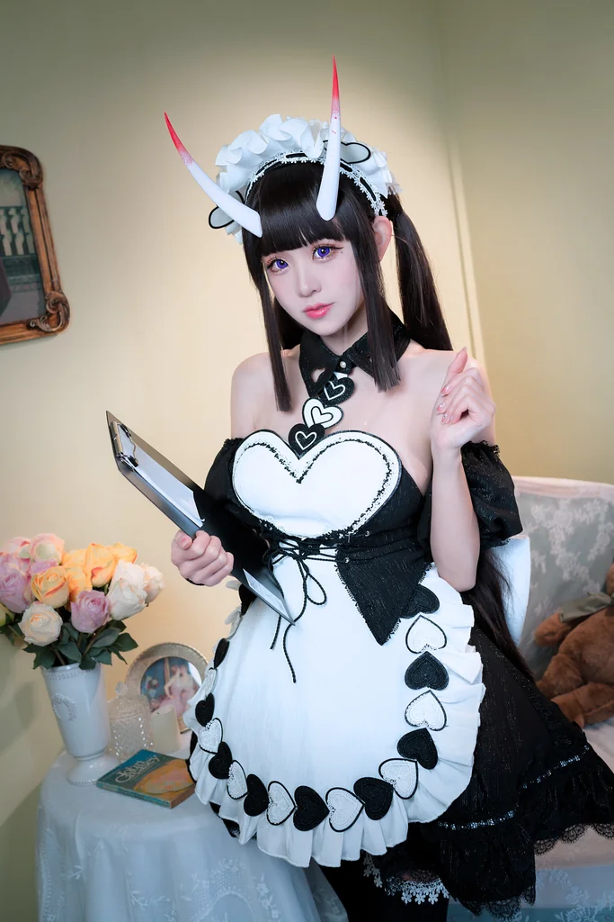 [Coser] Chinese miko酱 - 碧蓝航线 能代女仆 preview 3