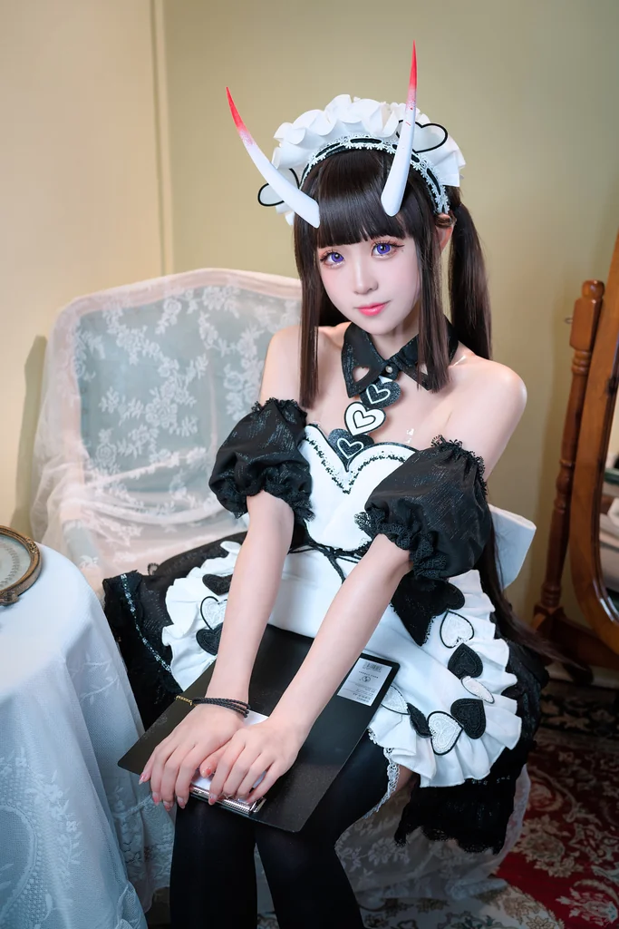 [Coser] Chinese miko酱 - 碧蓝航线 能代女仆 preview 4