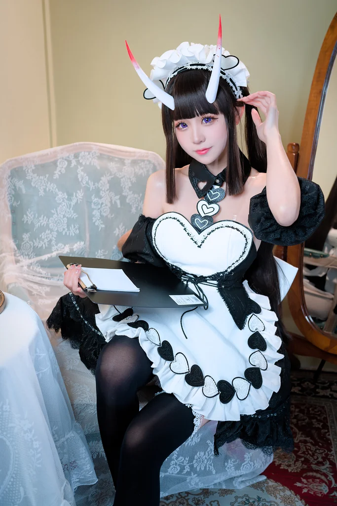 [Coser] Chinese miko酱 - 碧蓝航线 能代女仆 preview 5