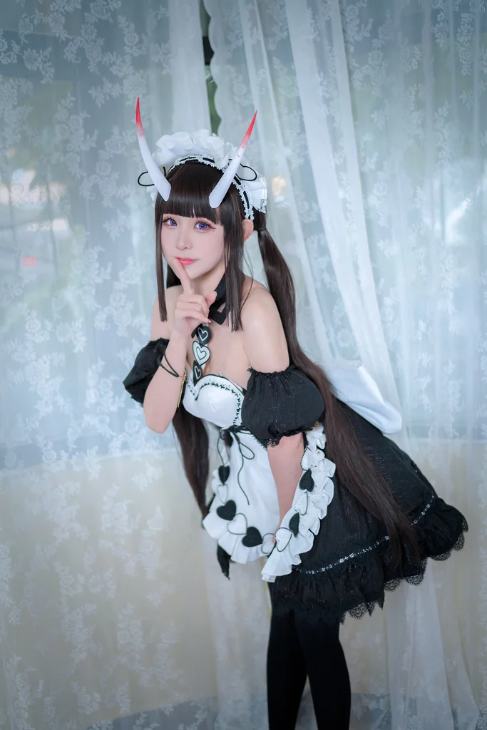 [Coser] Chinese miko酱 - 碧蓝航线 能代女仆 preview 10