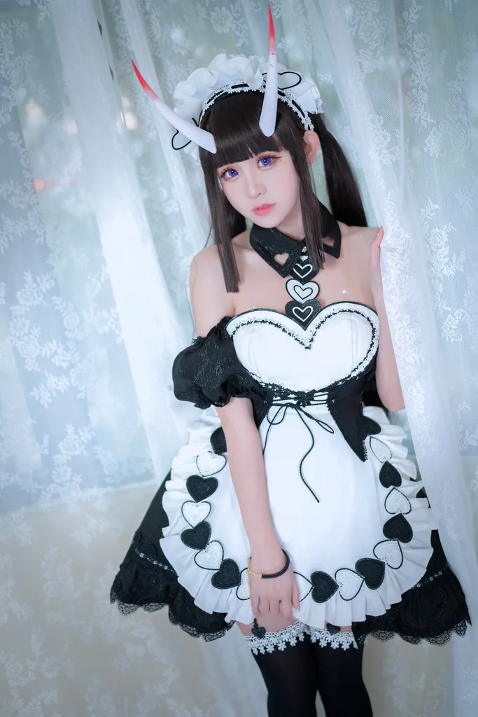 [Coser] Chinese miko酱 - 碧蓝航线 能代女仆 preview 12