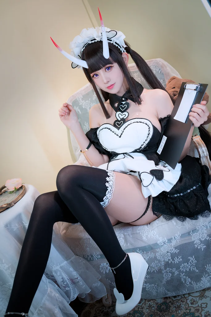 [Coser] Chinese miko酱 - 碧蓝航线 能代女仆 preview 24