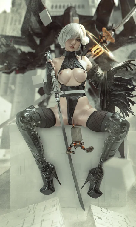 [Coser] Chinese 爆机少女喵小吉 - Nier 2B preview 4
