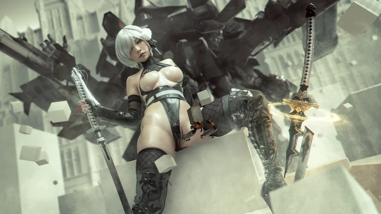[Coser] Chinese 爆机少女喵小吉 - Nier 2B preview 7