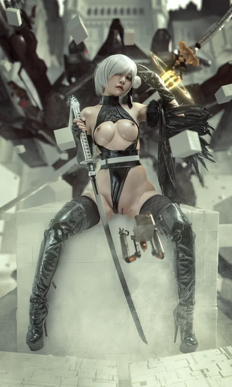 [Coser] Chinese 爆机少女喵小吉 - Nier 2B preview 8