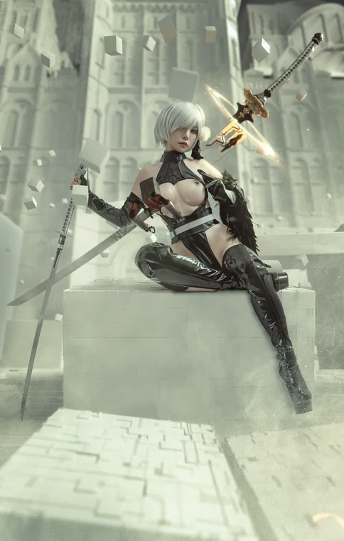 [Coser] Chinese 爆机少女喵小吉 - Nier 2B preview 10