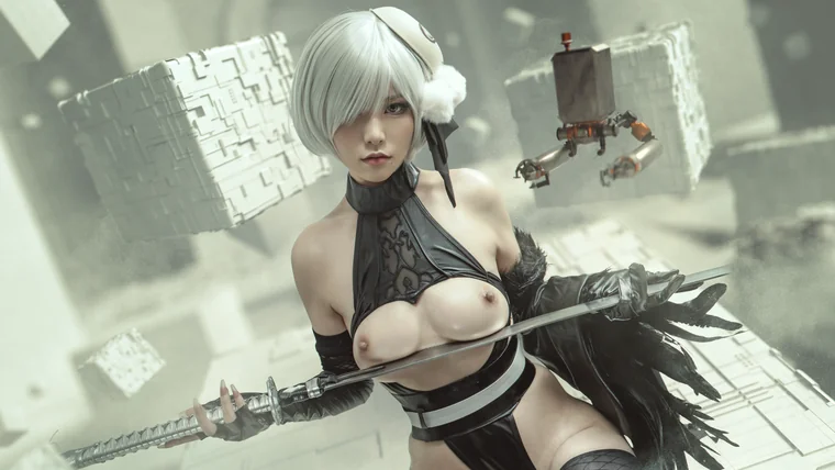 [Coser] Chinese 爆机少女喵小吉 - Nier 2B preview 11