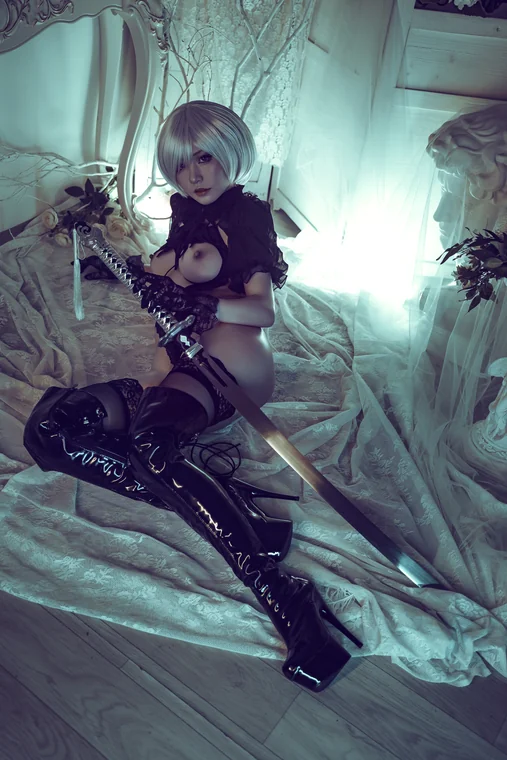 [Coser] Chinese 爆机少女喵小吉 - Nier 2B preview 23