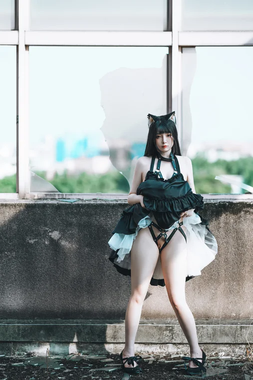[Coser] Chinese 落落Raku - 黑猫 preview 12