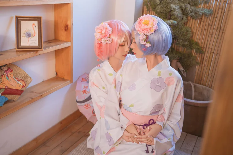[Coser] Chinese 爆机少女喵小吉 x 金鱼kinngyo - 双子系列 从零开始異世界生活 preview 20
