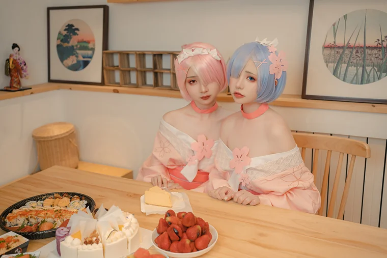[Coser] Chinese 爆机少女喵小吉 x 金鱼kinngyo - 从零开始的女体盛宴 preview 11