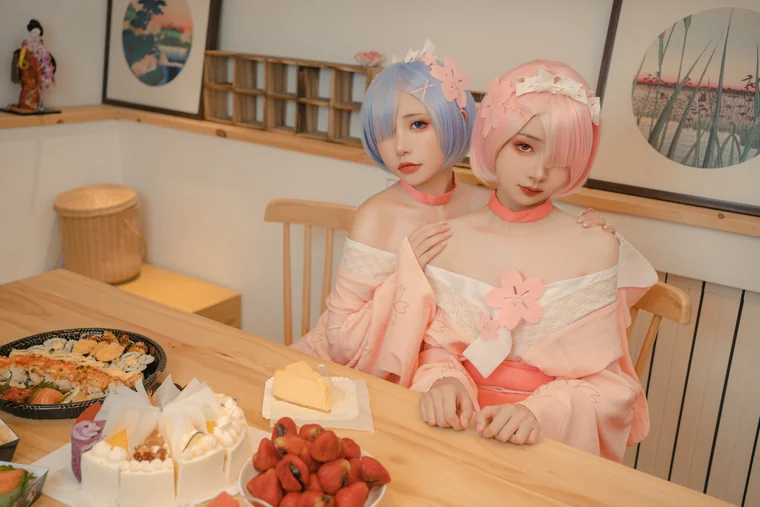 [Coser] Chinese 爆机少女喵小吉 x 金鱼kinngyo - 从零开始的女体盛宴 preview 13