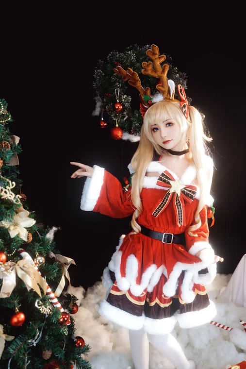 [Coser] Chinese 爆机少女喵小吉 x 金鱼kinngyo - 圣诞特辑 preview 9