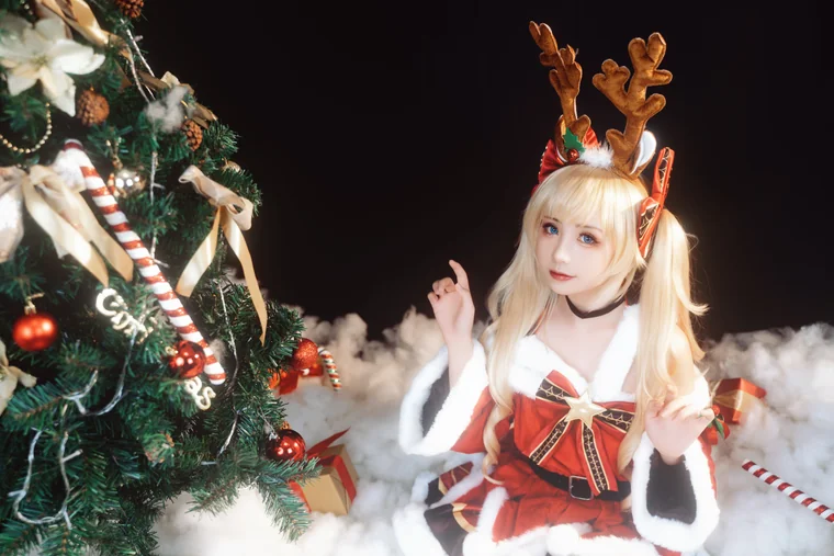 [Coser] Chinese 爆机少女喵小吉 x 金鱼kinngyo - 圣诞特辑 preview 14