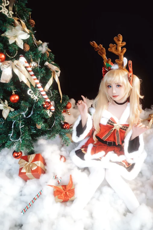 [Coser] Chinese 爆机少女喵小吉 x 金鱼kinngyo - 圣诞特辑 preview 16