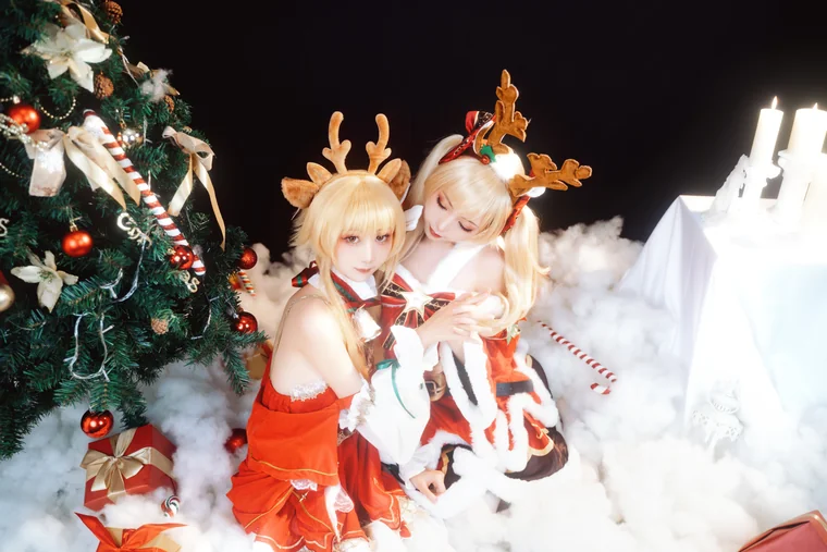 [Coser] Chinese 爆机少女喵小吉 x 金鱼kinngyo - 圣诞特辑 preview 19