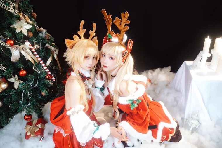 [Coser] Chinese 爆机少女喵小吉 x 金鱼kinngyo - 圣诞特辑 preview 20