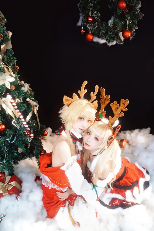 [Coser] Chinese 爆机少女喵小吉 x 金鱼kinngyo - 圣诞特辑 preview 21